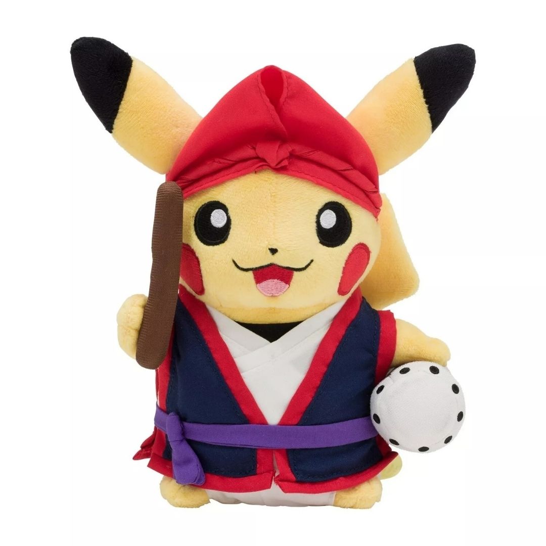 Okinawa Pikachu Eisa Drummer Plush - Pokémon Center
