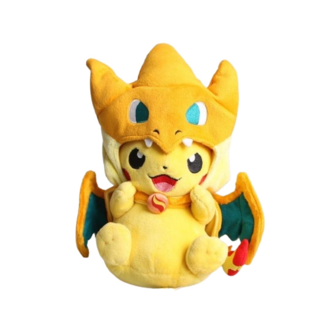 Original Mega Charizard Y Poncho Pikachu Plush - Pokémon Center