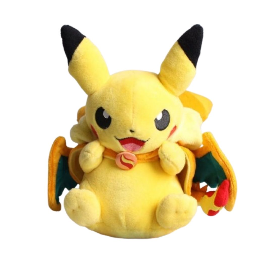 Original Mega Charizard Y Poncho Pikachu Plush - Pokémon Center