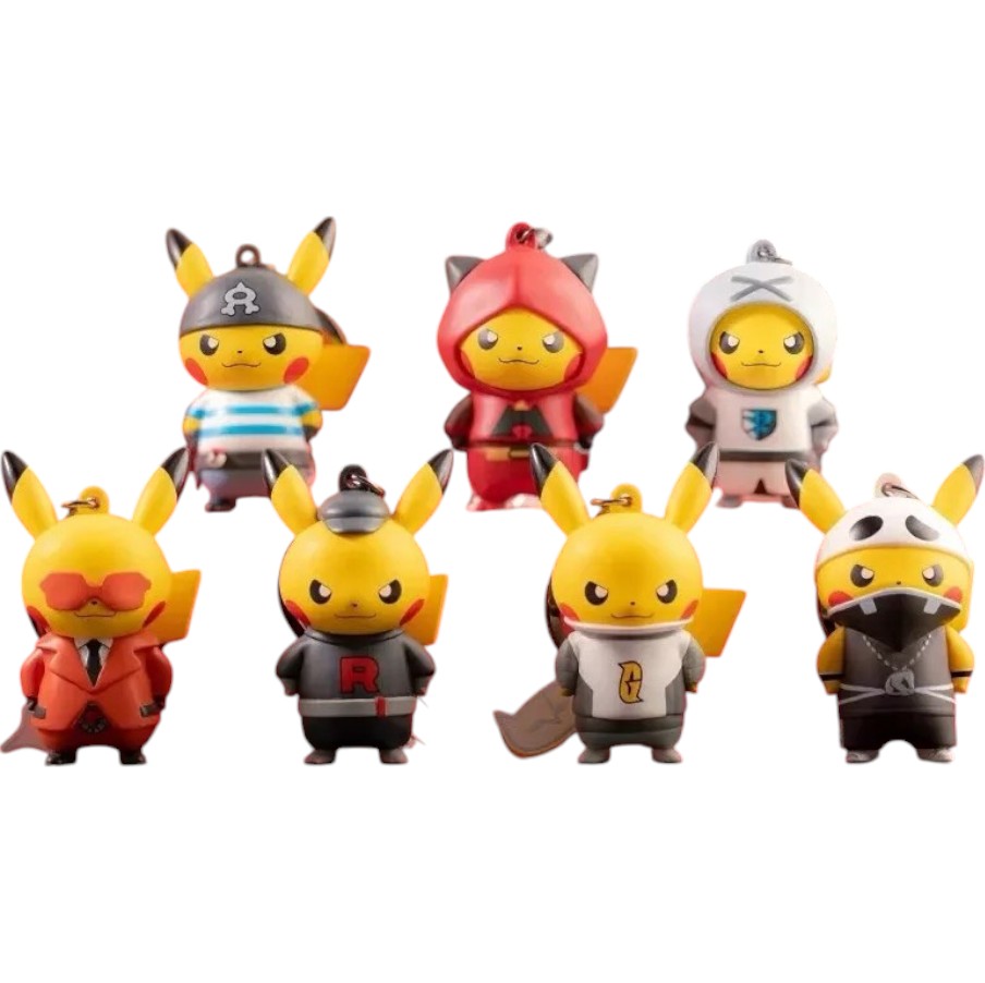Pokémon Team Rocket Pikachu Villain Costume Keychains